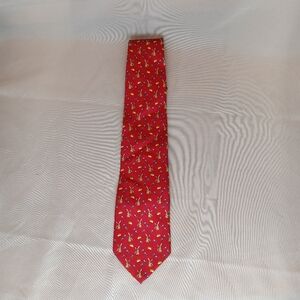 Beaufort Tie Rack Silk Neck Tie Mens Made In Italy Windmill Tulips Clogs